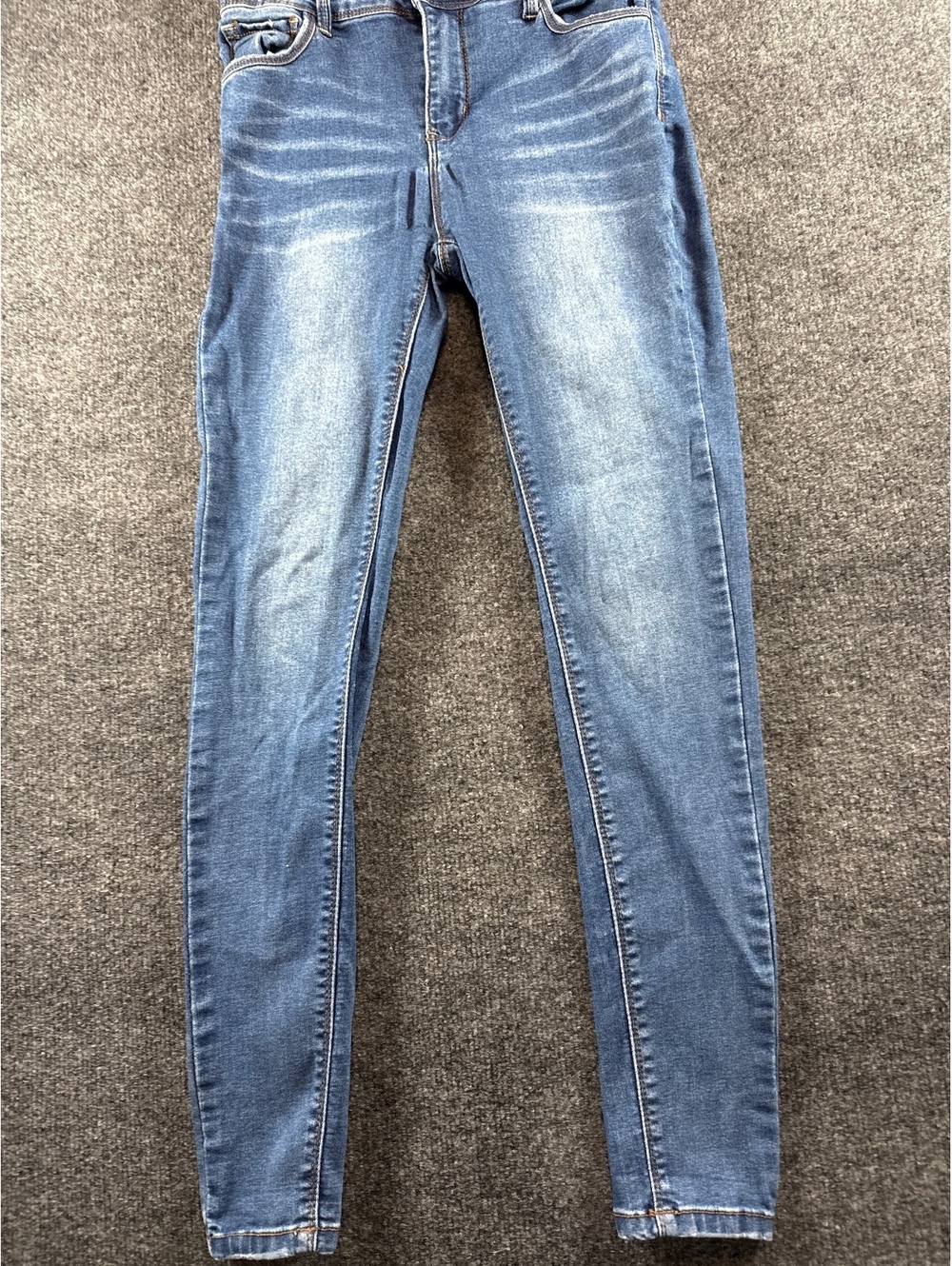 Wax Jean Womens 7 Blue Skinny Jeans Stretch Denim Faded Los Angeles